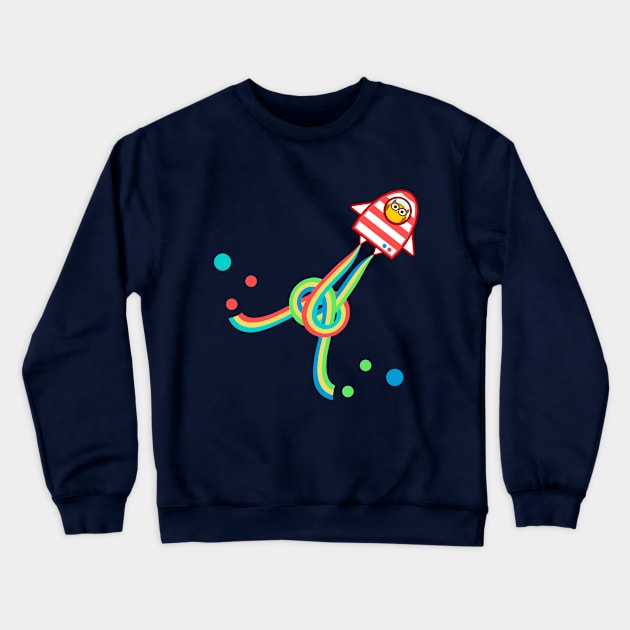 Owl in Space Crewneck Sweatshirt by This Cute Eel